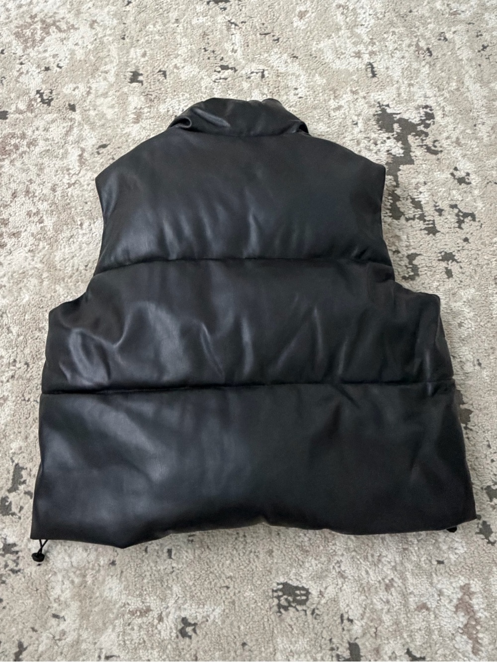 ZARA FAUX LEATHER PUFFER VEST SIZE XL - Picture 3 of 4